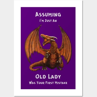 Assuming I'm Just An Old Lady Was Your First Mistake Posters and Art